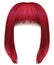 Trendy hairs Red colors . kare fringe . beauty fashion