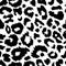 Trendy Jaguar seamless pattern black