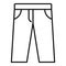 Trendy jeans icon, outline style