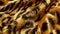 Trendy leopard fur texture. Gold fur and black spots. Natural animal furry background. Concept is Softness, Comfort and