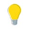 Trendy light bulb symbol. Textured outline with colored shapes electric lamp illustration