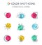 Trendy line icons set of conscious living.