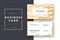 Trendy minimal abstract business card template in golden color.