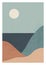 Trendy minimalist landscape abstract contemporary collage design
