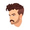 Trendy Moustache icon. Colored vector element from beards collection. Creative Trendy Moustache icon for web design