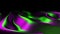 Trendy neon abstract glowing background. Movement of fluid flow of purple green mixed shape, similar to northern lights