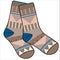 TRENDY PAIR OF SOCKS WITH COLOR BLOCK