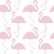 Trendy pink and white flamingo seamless pattern