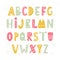 Trendy Scandinavian Folk Alphabet. ABC Hand Lettering
