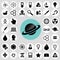 Trendy science icons set.