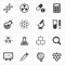 Trendy science icons on white. Vector