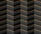 Trendy seamless 3D volumetric background from black stripes with gold accents. Templates for wallpaper, printing