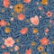 Trendy seamless floral ditsy pattern. Fabric design with simple flowers. Vector cute repeated pattern for baby fabric, wallpaper