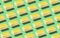 Trendy seamless food pattern - layered sponge cakes on a pastel background, minimal food isometric concept texture