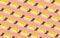 Trendy seamless food pattern - layered sponge cakes on a pastel background, minimal food isometric concept texture