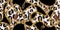 Trendy seamless pattern with gold chains on leopard skin. Vector.