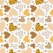 Trendy seamless pattern of leopard hearts