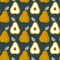 Trendy seamless pear pattern. background with fruits.