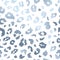 Trendy silver leopard skin abstract seamless pattern. Vector wild animal cheetah white gold metallic texture on white for fashion