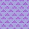 Trendy simple violet leafy pattern