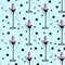 Trendy stylish pattern with microphones. Party pattern. Seamless pattern for beautiful textiles and fabrics. Bright summer design