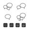 Trendy Thin Icons With Speech Bubbles. Set