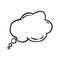Trendy think bubble in flat style. Cloud line art. vector illustration