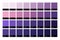 Trendy ultra violet swatches. New season fashion lavender colors vector set