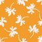 Trendy vector floral pattern with organic botanical shapes. Modern bold summer flower print, design in scandi style.