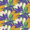 Trendy vector floral pattern with organic botanical shapes. Modern bold summer flower print, design in scandi style.