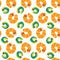 Trendy vector and tropical snakes seamless pattern