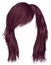 Trendy woman hairs Ñopper pink color . medium length . beauty