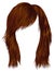 Trendy woman hairs Red Ginger color . medium length . beauty s