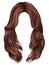 Trendy woman long hairs red copper colors beauty fashion . realistic 3d