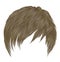 Trendy woman  man short  hairs blond  colors . fringe . fashion beauty style . realistic  3d