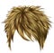 Trendy woman short hairs blond colors . fringe . fashion beauty style .