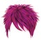 Trendy woman short hairs bright pink colors . fringe . fashion