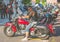 Trento, July 22, 2017: Motorcyclist on the bike during the meeting