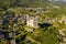 Tresivio, Valtellina IT, Sanctuary of the Santa Casa Lauretana 1646, aerial