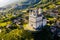 Tresivio, Valtellina IT, Sanctuary of the Santa Casa Lauretana 1646, aerial