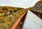 Trestle bridge in fall