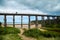 Trestle bridge in Kilcunda with ocean in Australia