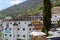 Trevelez village in the mountains of Alpujarras, province of Granada, Andalusia, Spain - May 29, 2019: a white city among the