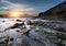 Trevellas Coombe beach in St Agnes in Cornwall