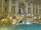 Trevi fountain details in Rome Italy