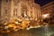 Trevi Fountain Overview Night Rome Italy