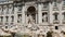 Trevi fountain on a Sunny day in Rome, Italy. Famous tourist place in Rome.