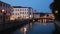 Treviso city in Italy with historical buildings and Sile river