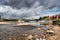 Trews Weir Under Stormy Summer Skies