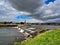 Trews Weir Under Stormy Summer Skies